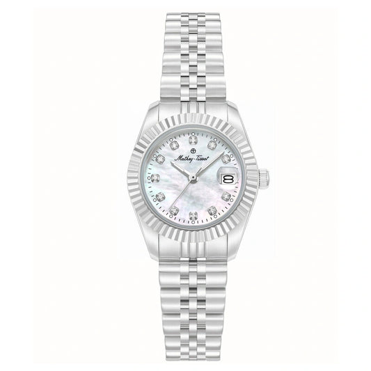 Mathey-Tissot Quartz White Mother of Pearl Dial 26mm Ladies Watch H250955A-E