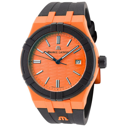 Maurice Lacroix Aikon Tide Quartz Orange Dial Men's Watch AI2008-50050-300-0