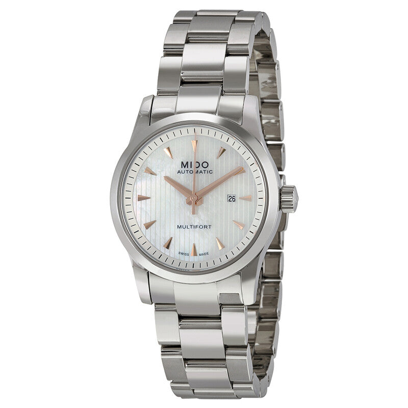Mido Multifort Automatic Mother of Pearl Dial Stainless Steel Ladies Watch M0050071110100