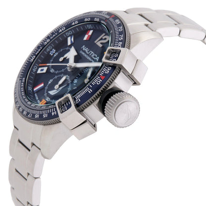 Nautica BFC Chronograph Quartz Blue Dial Men's Watch And Silicone Watch Box Set NAPBFF106
