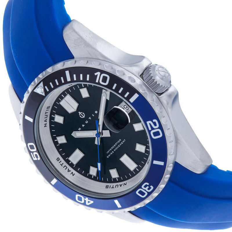 Nautis Interceptor Quartz Black Dial Men's Watch 19161G-D
