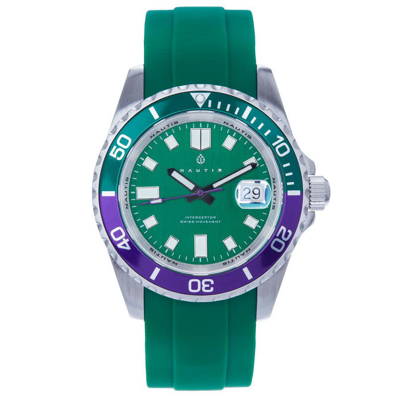 Nautis Interceptor Quartz Green Dial Men's Watch 19161G-H