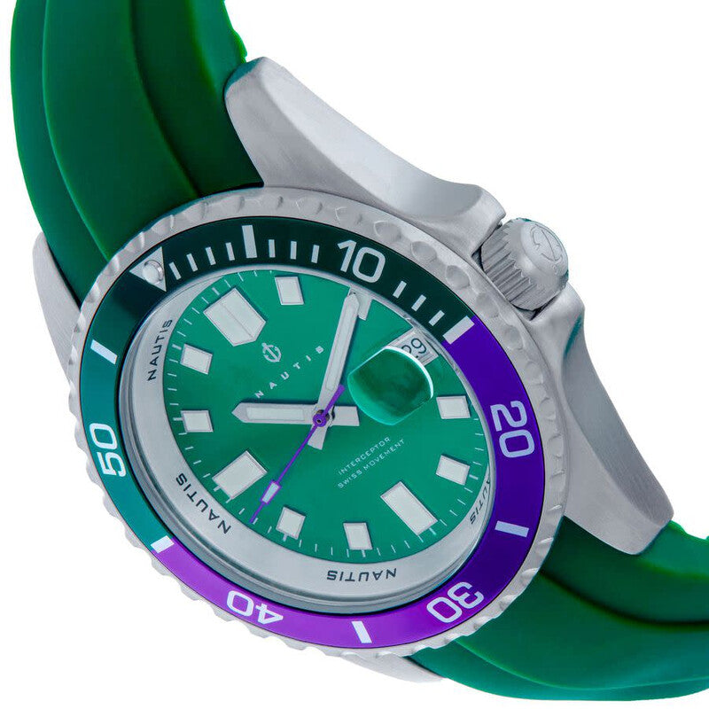 Nautis Interceptor Quartz Green Dial Men's Watch 19161G-H