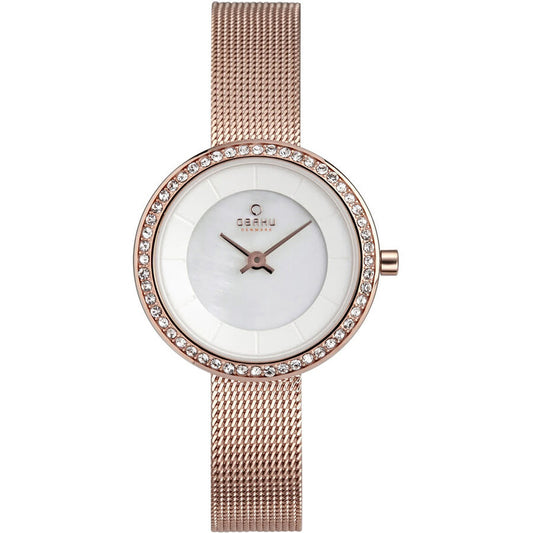 Obaku Denmark Quartz White Dial Ladies Watch V146LEVWMV