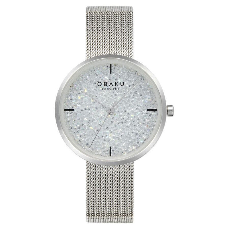 Obaku Glimmer Quartz White Dial Ladies Watch V289LHCWMC