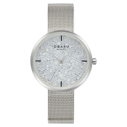 Obaku Glimmer Quartz White Dial Ladies Watch V289LHCWMC
