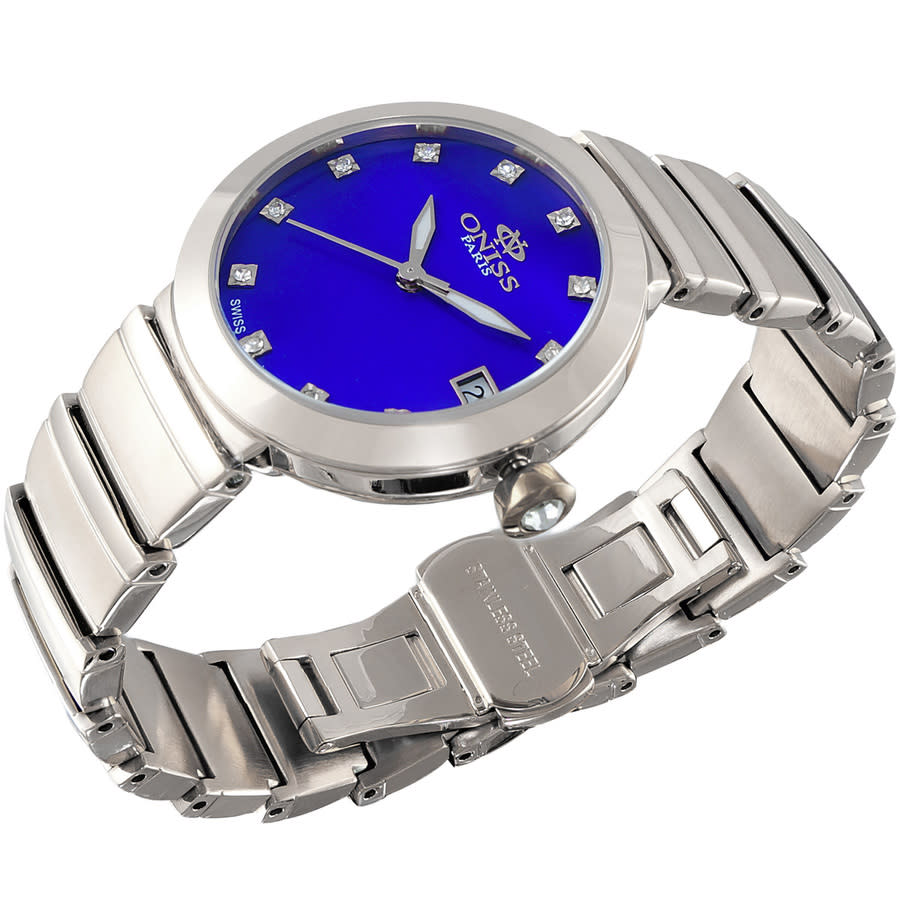 Oniss ON5559SS ON5559SSLBU women's watch with blue dial