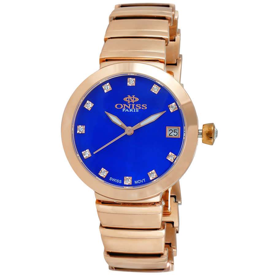 Oniss ON5559SS ON5559SSRGBU women's watch with blue dial
