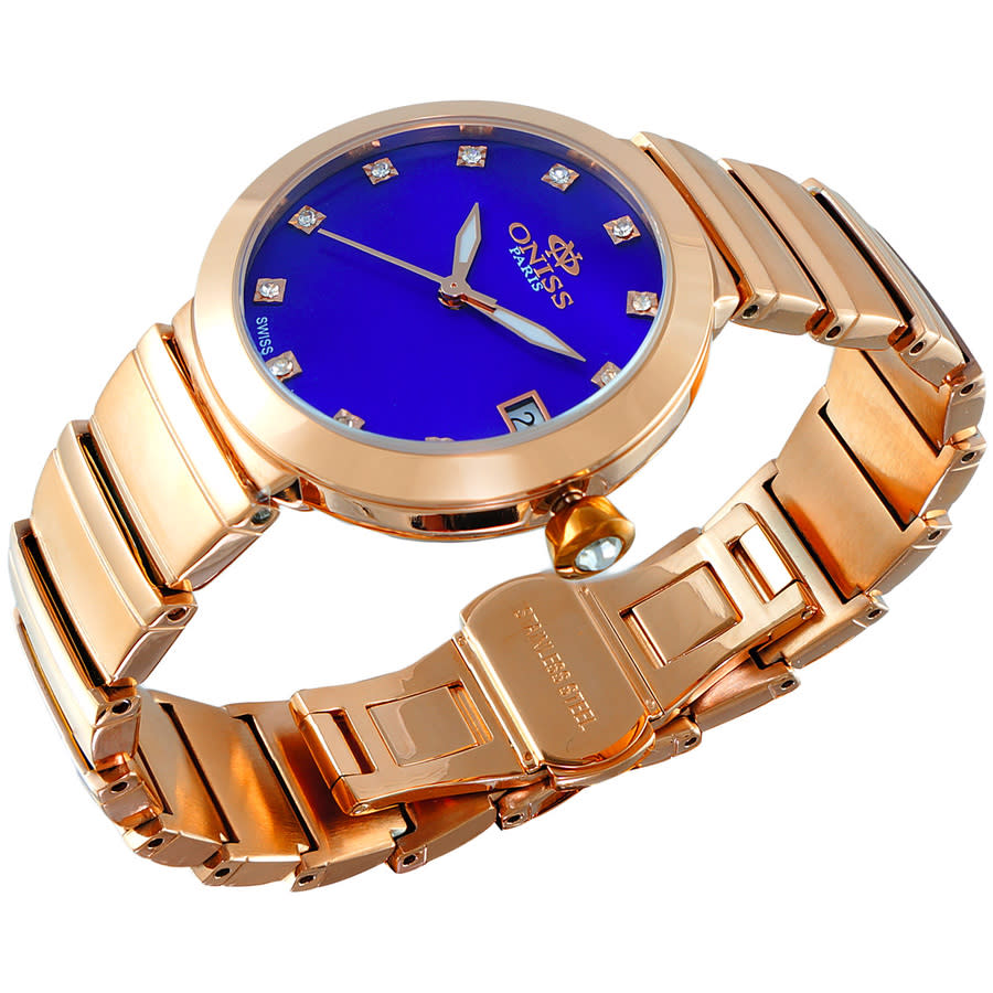 Oniss ON5559SS ON5559SSRGBU women's watch with blue dial