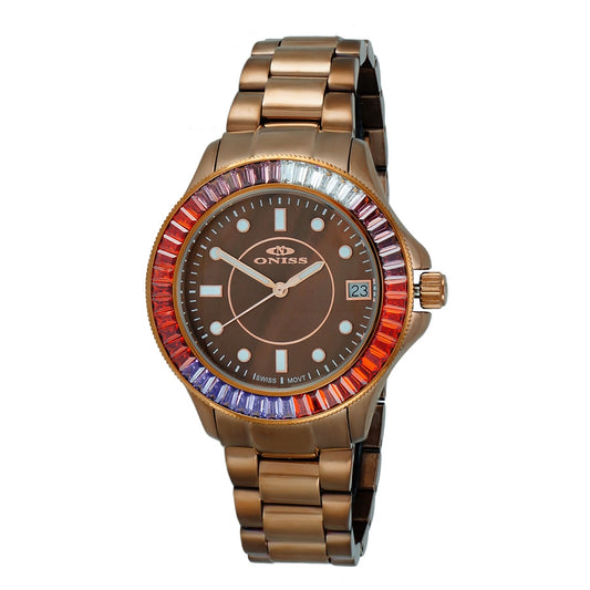 Oniss ON7324 ONJ7324-060BN-BNSC women's watch with brown dial
