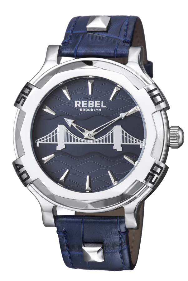 Rebel Brooklyn Bridge Blue Dial Men's Watch RB102-4041 (Open Box)