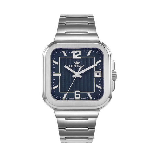 Optima 490 OSM490-SS-9 men's watch with black dial