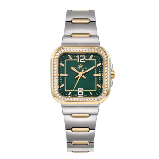 Optima 490 OSL490-SG-S-12 women's watch with green dial