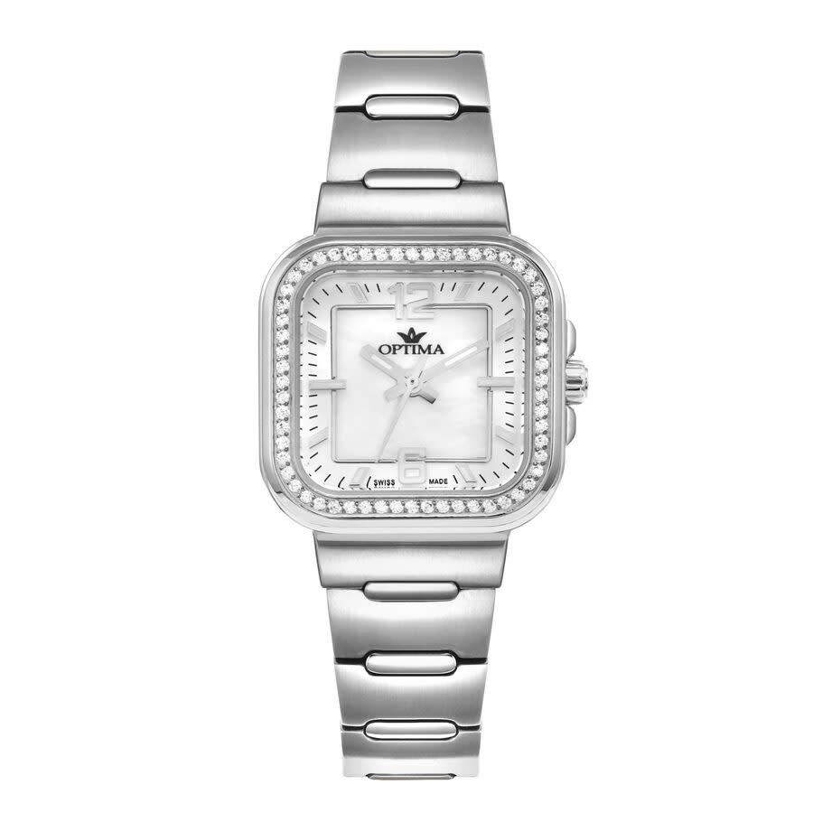 Optima 490 OSL490-SS-S-7 women's watch with mother of pearl dial
