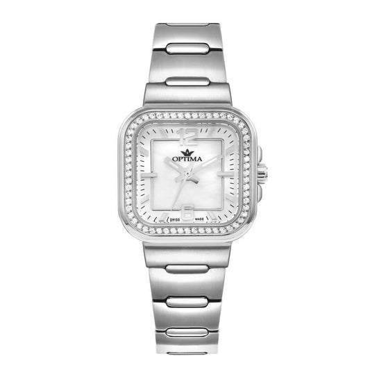 Optima 490 OSL490-SS-S-7 women's watch with mother of pearl dial