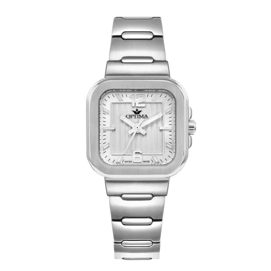 Optima 490 OSL490-SS-1 women's watch with white dial