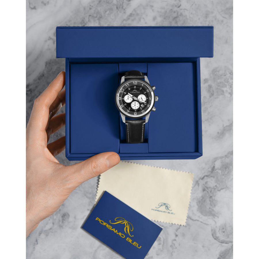 Porsamo Bleu Arthur 1091AARL men's watch with black dial
