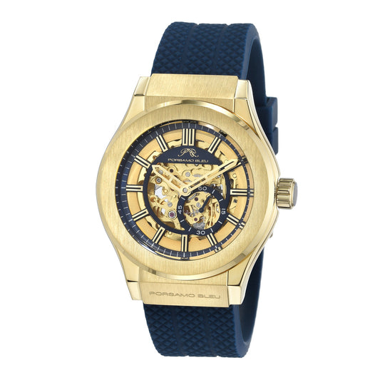Porsamo Bleu Cruz 1222CCRR men's watch with gold-tone dial