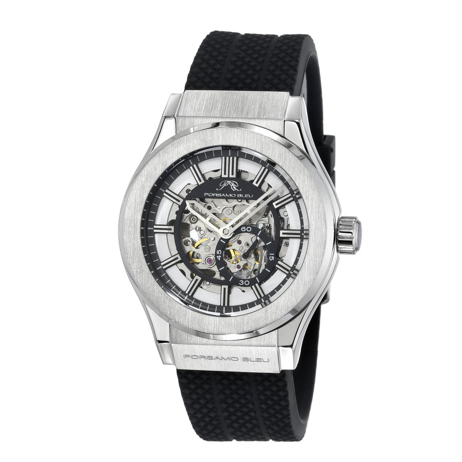 Porsamo Bleu Cruz 1221BCRR men's watch with silver-tone dial