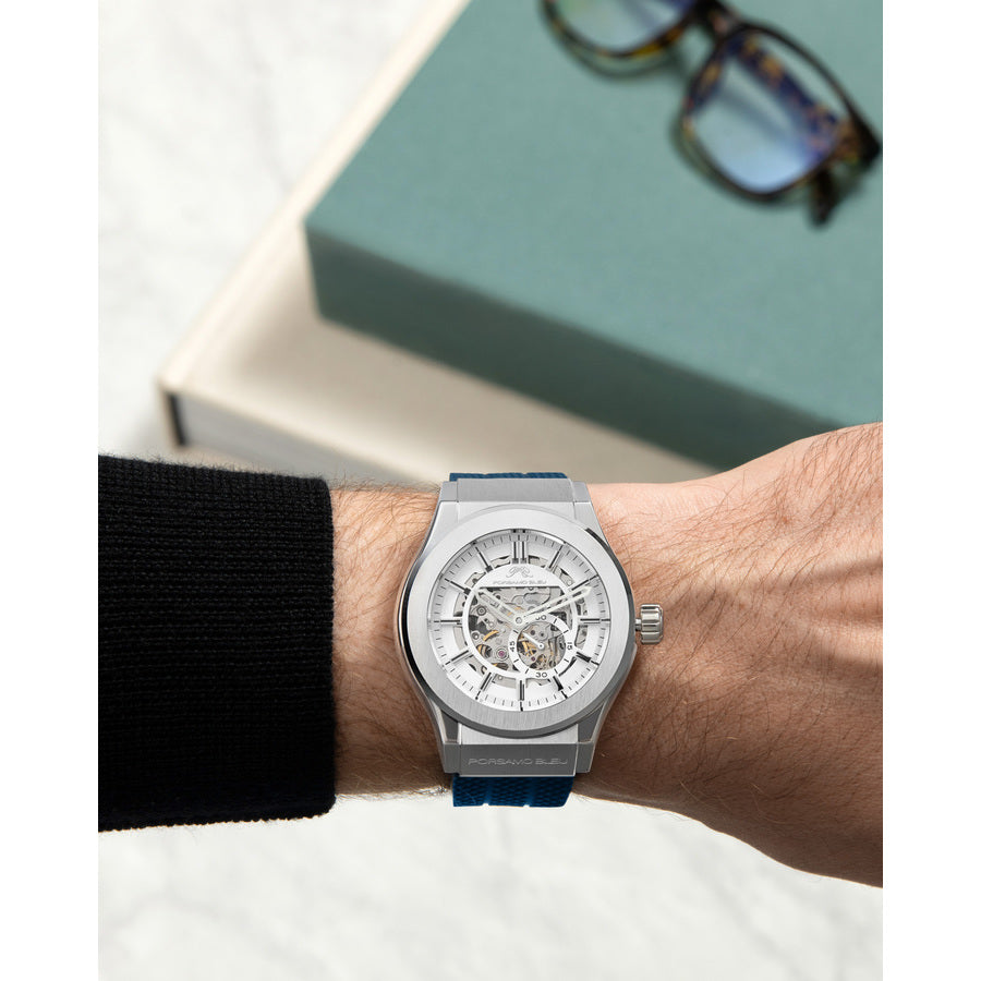 Porsamo Bleu Cruz 1222ACRR men's watch with silver-tone dial