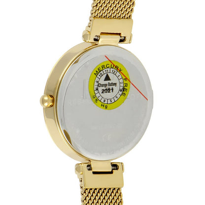 Rebecca Minkoff Nina Quartz Silver White Dial Gold-plated Mesh Ladies Watch 2200300 image 3