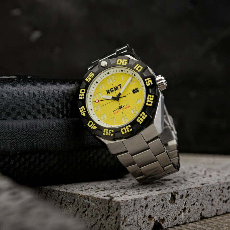 RGMT Field Master RG-8032-AA men's watch with yellow dial