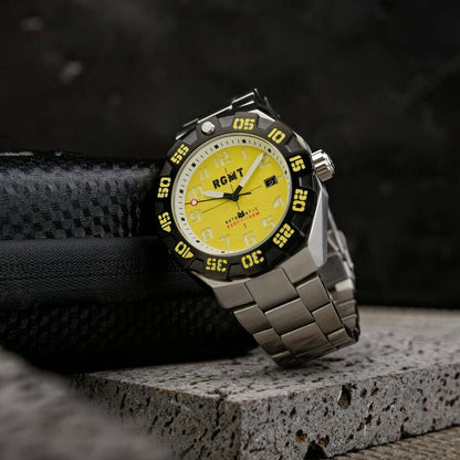 RGMT Field Master RG-8032-AA men's watch with yellow dial