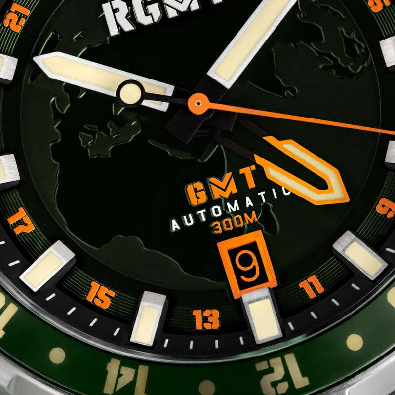 RGMT Globemaster RG-8067-33 men's watch with green dial