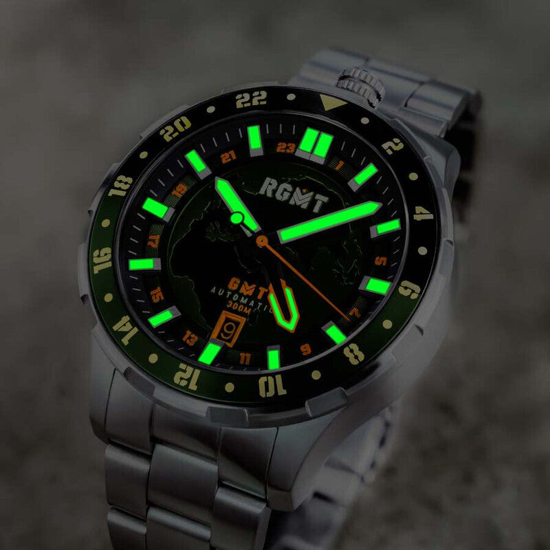RGMT Globemaster RG-8067-33 men's watch with green dial