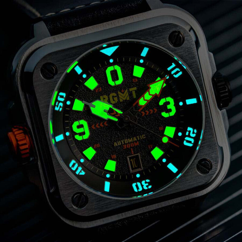 RGMT Pershing RG-8066-01 men's watch with black dial