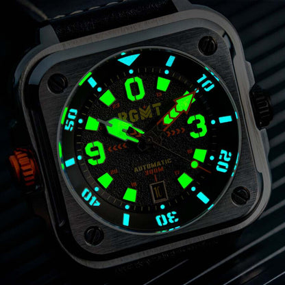 RGMT Pershing RG-8066-01 men's watch with black dial