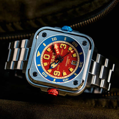 RGMT Pershing RG-8066-11 men's watch with red dial