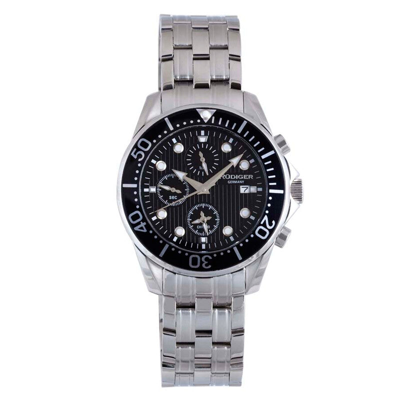 Rudiger Chemnitz R2001-04-007 men's watch with black dial
