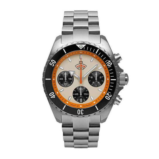 Ruhla Glasbach Cup 4970M1 men's watch with beige dial