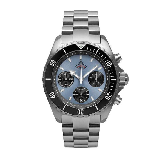 Ruhla Glasbach Cup 4970M5 men's watch with blue dial