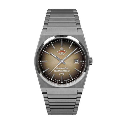 Ruhla Space Control 4660M2 men's watch with brown dial