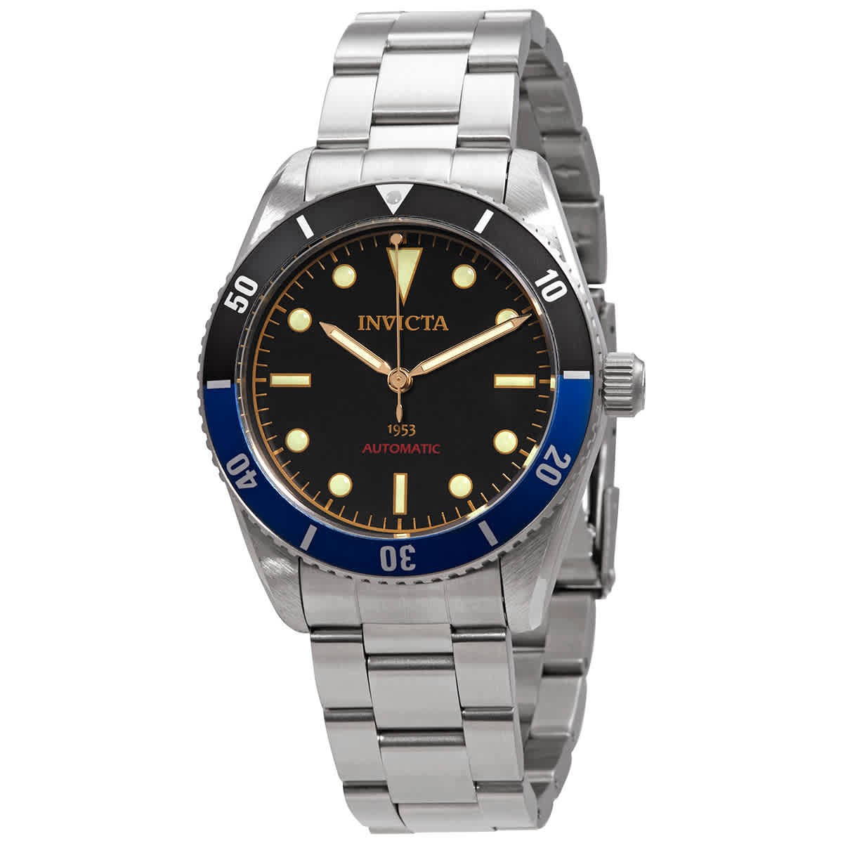 Invicta Black Face Stainless Steel Men's Luxury Watch (Automatic Edition) - 34333