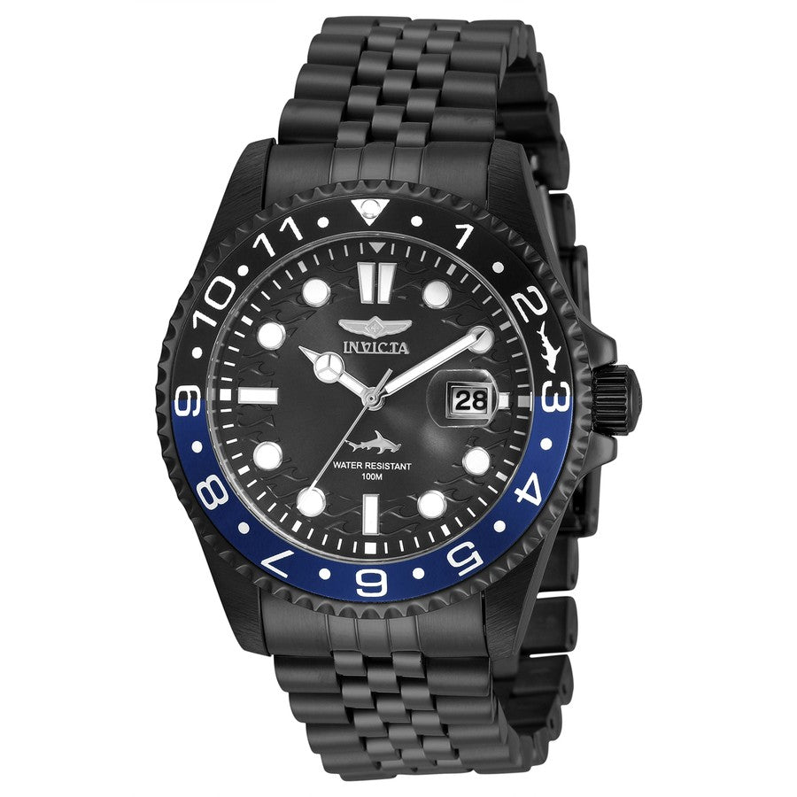 Invicta Black Face Stainless Steel Men's Luxury Watch - 30627