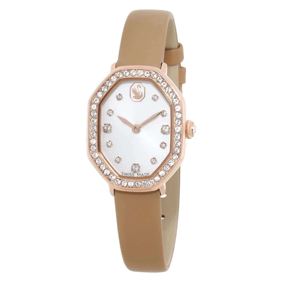 Swarovski Dextera Women's Quartz Silver Dial Leather Watch 5730184