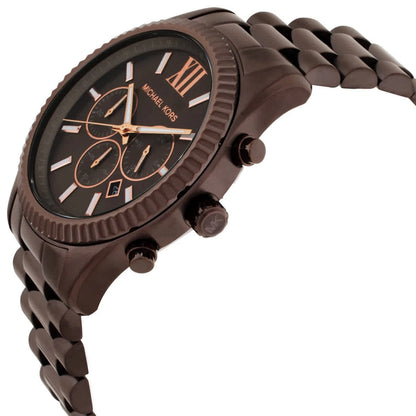 Michael Kors Lexington Chronograph Quartz Brown Dial Men's Watch MK9224