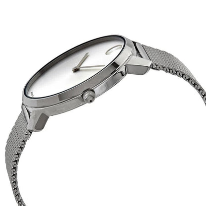 Movado Bold Quartz Silver Dial Stainless Steel Mesh Men's Watch 3600589