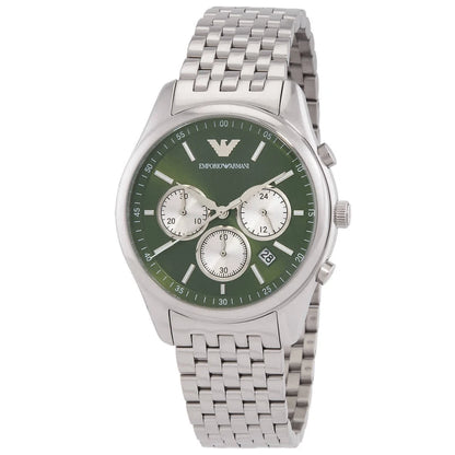 Emporio Armani Chronograph Diamond Green Dial Men's Watch AR11581