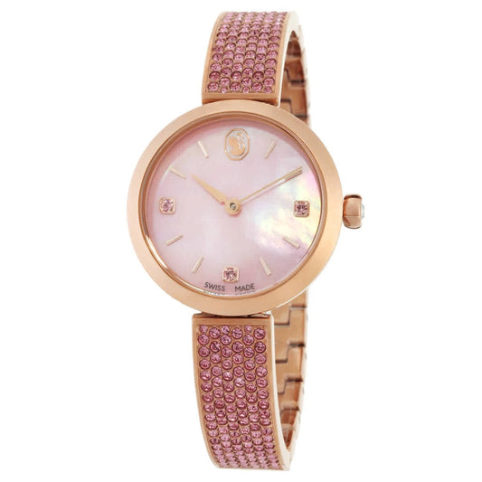 Swarovski Illumina Women's Quartz Watch - Pink MOP Dial, Rose Gold-Tone