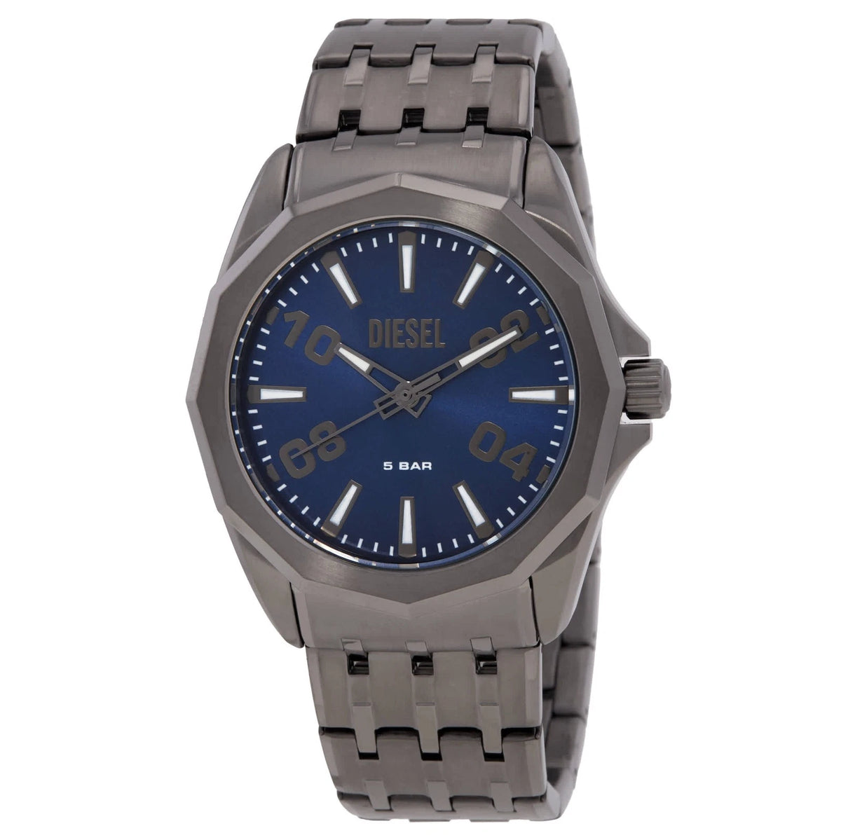 Diesel Stinger Quartz Blue Dial Gunmetal Men's Watch DZ2238