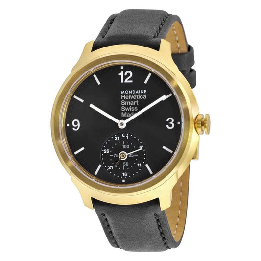 Mondaine Helvetica No 1 Bold Smart Black Dial Men's Watch