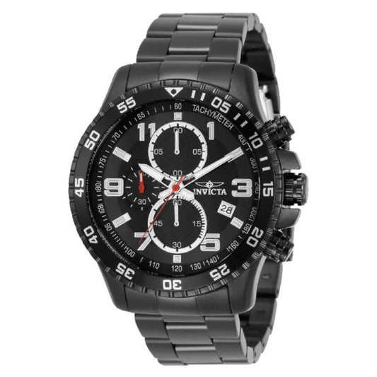 Invicta Black Face Stainless Steel Men's Luxury Watch - 69809