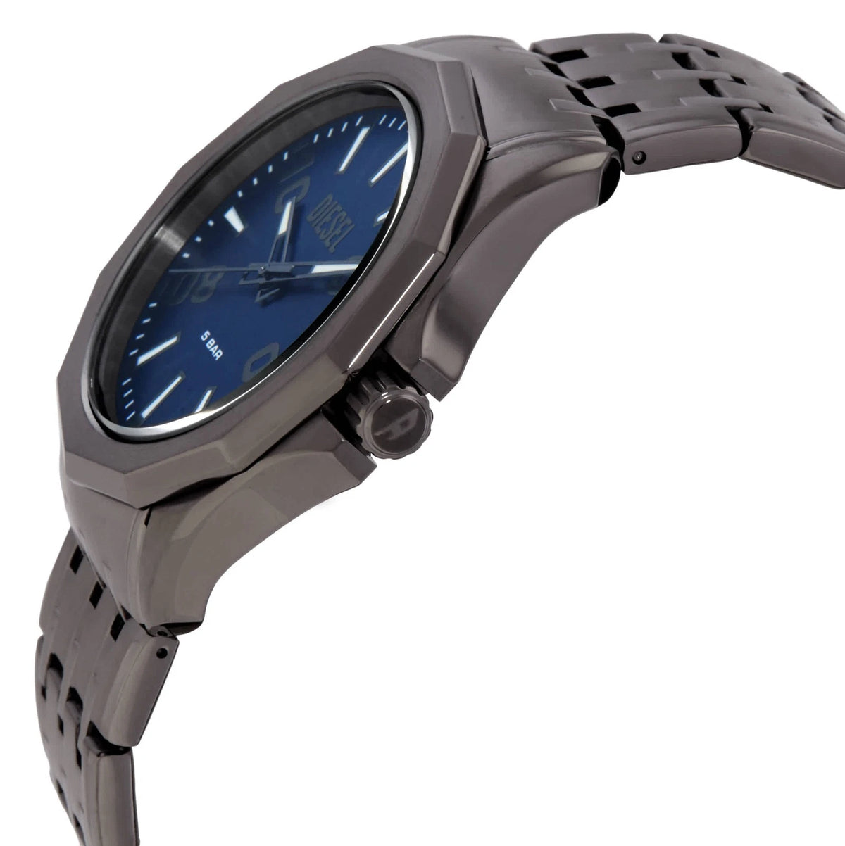Diesel Stinger Quartz Blue Dial Gunmetal Men's Watch DZ2238