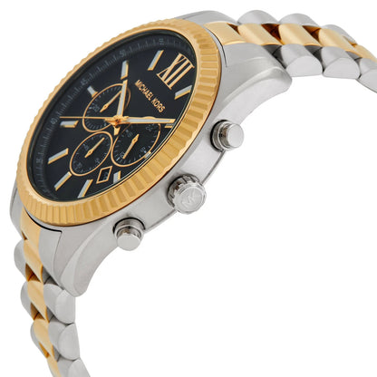 Michael Kors Lexington Chronograph Black Dial Two-Tone Men's Watch MK9207