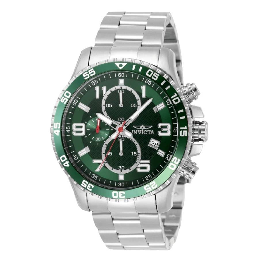 Invicta Green Face Stainless Steel Men's Luxury Watch - 69818