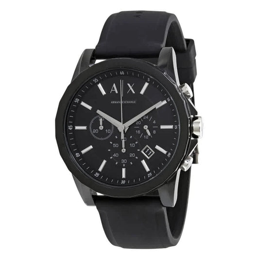 Armani Exchange Active Chronograph Black Rubber Men's Watch AX1326